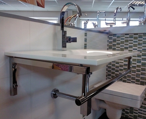 Sapho BEAUTY MADLEN üvegmosdó inox tartóval 70x50x13 cm (2501-17)