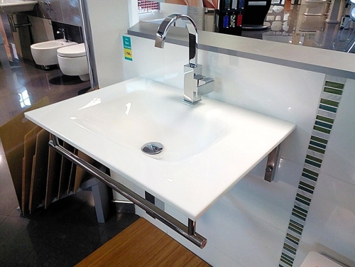 Sapho BEAUTY MADLEN üvegmosdó inox tartóval 70x50x13 cm (2501-17)