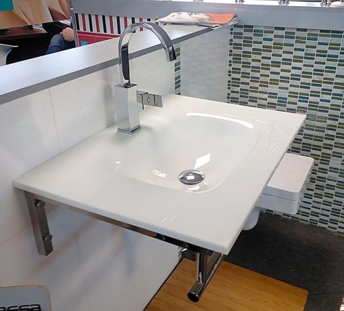 Sapho BEAUTY MADLEN üvegmosdó inox tartóval 70x50x13 cm (2501-17)