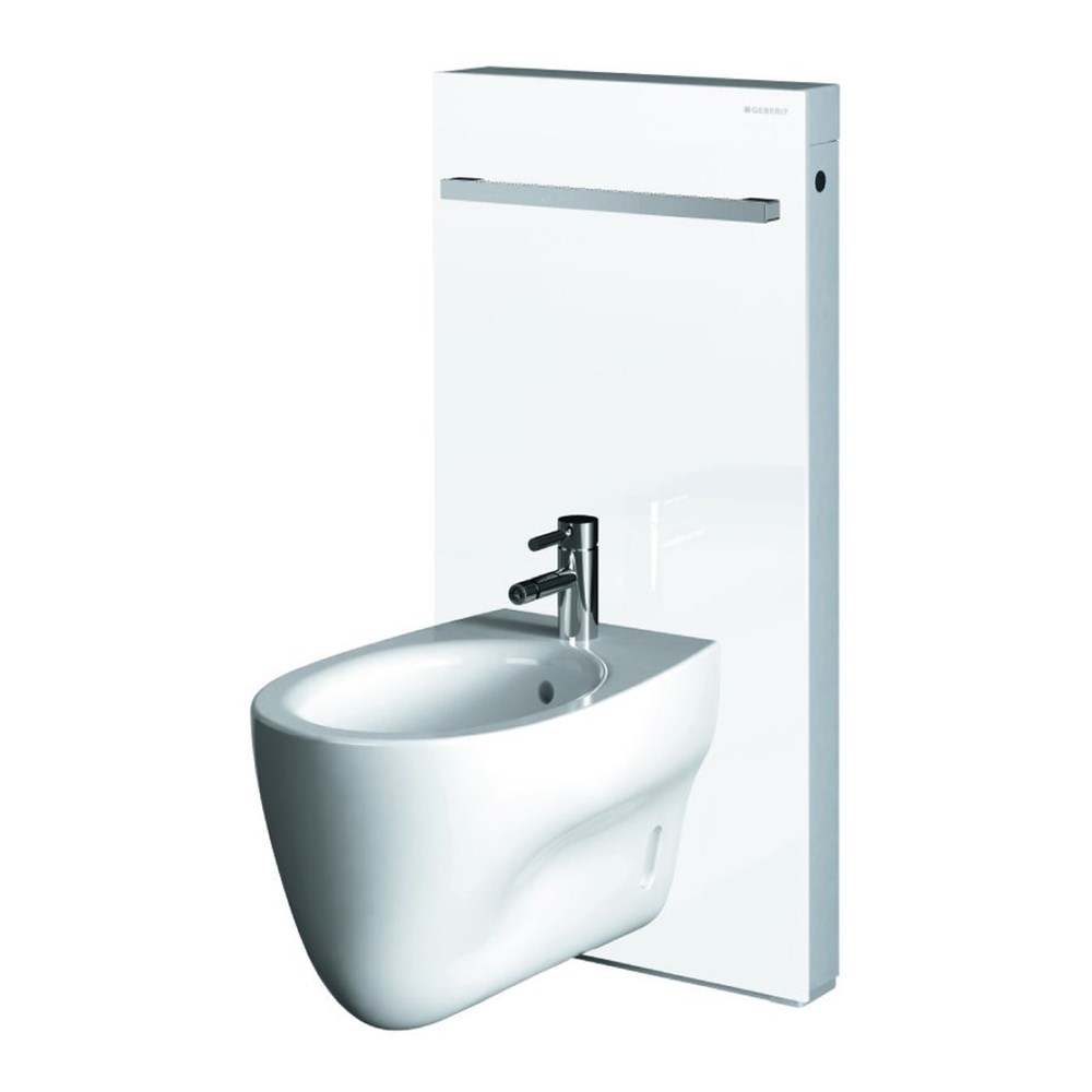 Geberit Monolith szerelőmodul bidéhez fehér üveg / alumínium, 101 cm magas 131.030.SI.1