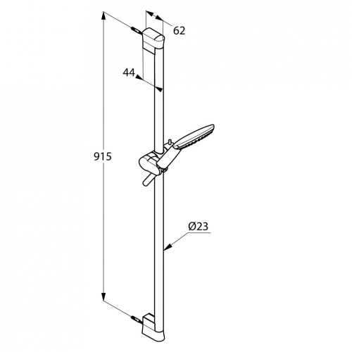 Kludi Freshline zuhanyszett 1S 90 cm-es zuhanyrúddal 6784005-00