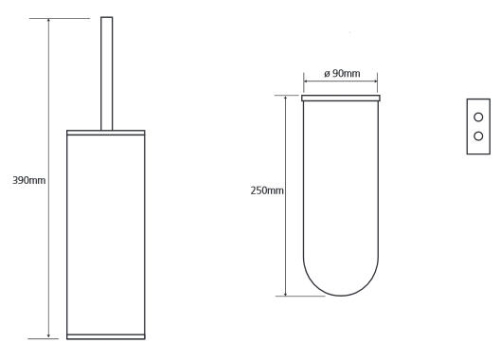 Sapho NEO WC kefe, álló/ fali, inox (102313065 helyett) (102313069)