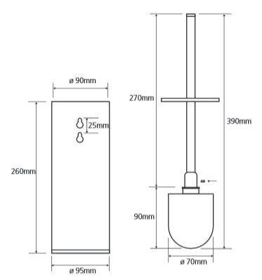 Sapho NEO WC kefe, álló/ fali, inox (102313065 helyett) (102313069)