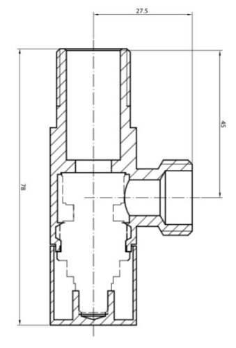 Aqualine Sarokszelep 3/8