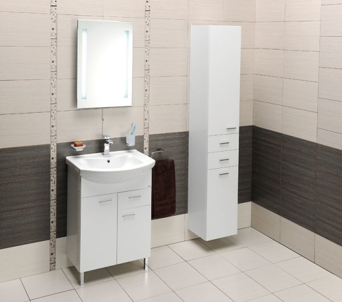 Aqualine ZOJA fürdőszoba szekrény, mosdó nélkül (51065A)
