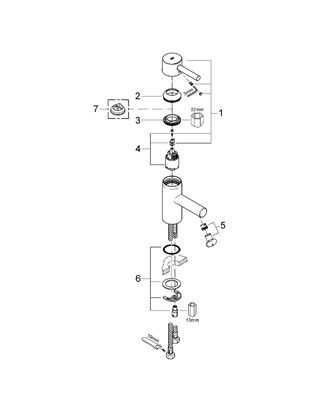 Grohe Essence egykaros mosdócsaptelep 34294 000 (34294000)