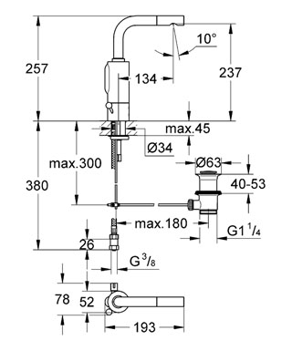 Grohe Essence E infrás mosdócsaptelep 36094 000 (36094000)