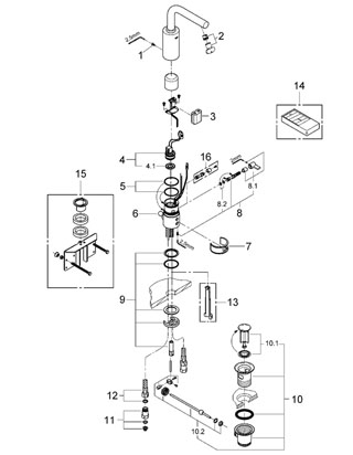 Grohe Essence E infrás mosdócsaptelep 36094 000 (36094000)
