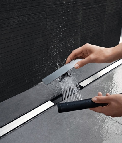 Geberit Cleanline60 zuhanyfolyóka 30-130 cm hosszú, padló síkba épített, fényes/szálcsiszolt rozsdamentes acél 154.457.KS.1 / 154457KS1