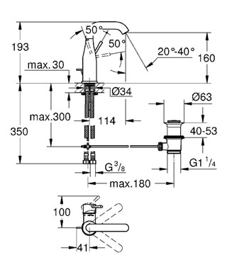 Grohe Essence New egykaros mosdócsaptelep 23462 001 (23462001)