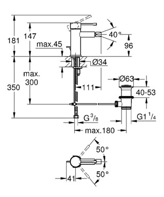 Grohe Essence New egykaros bidécsaptelep, króm 32935 001 (32935001)