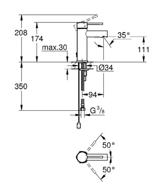 Grohe Essence New egykaros mosdócsaptelep 32899 001 (32899001)