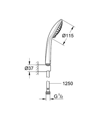 Grohe Euphoria 110 Champagne zuhanyszett 3 spray 27356 000 (27356000)