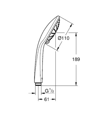 Grohe Euphoria kézizuhany Eco 9.4 l/perc 27238 000 (27238000)