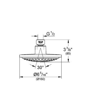 Grohe Euphoria Cosmopolitan 160 fejzuhany 9,5 l/perc 28233 000 (28233000)