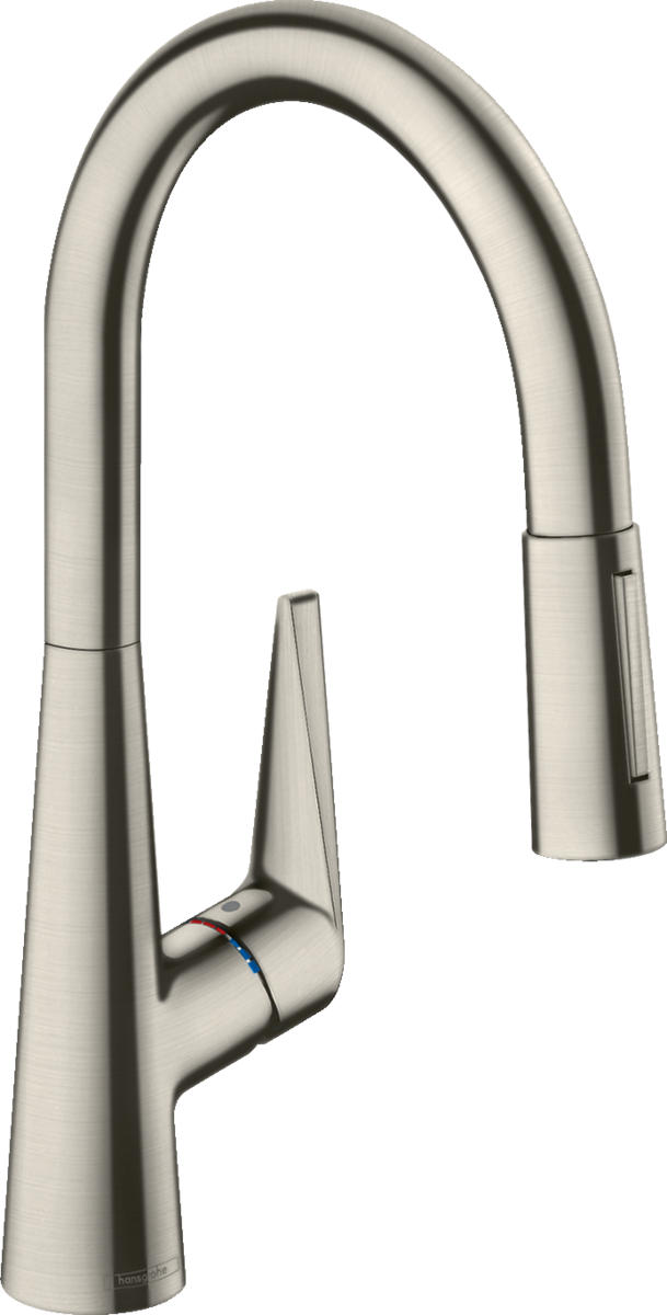 Hansgrohe Talis S egykaros konyhai csaptelep 200 kihúzható kifolyóval, rozsdamentes acél 72813800