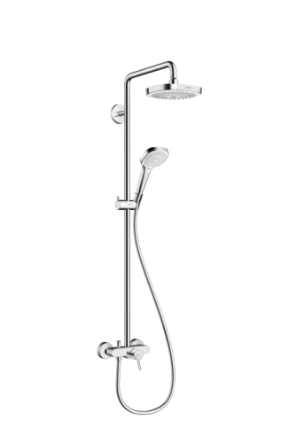 Hansgrohe Croma Select E 180 2jet showerpipe egykaros csapteleppel fehér/króm 27258 400 (27258400)