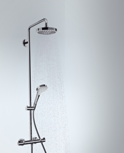 Hansgrohe Croma Select S 180 2jet showerpipe fehér/króm zuhanyrendszer EcoSmart 9l/perc 27254 400 (27254400)