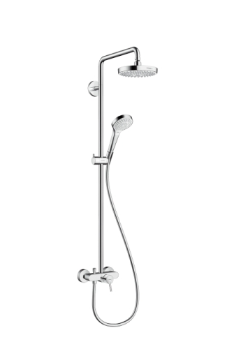 Hansgrohe Croma Select S 180 2jet showerpipe zuhanyrendszer egykaros csapteleppel fehér/króm 27255 400 (27255400)
