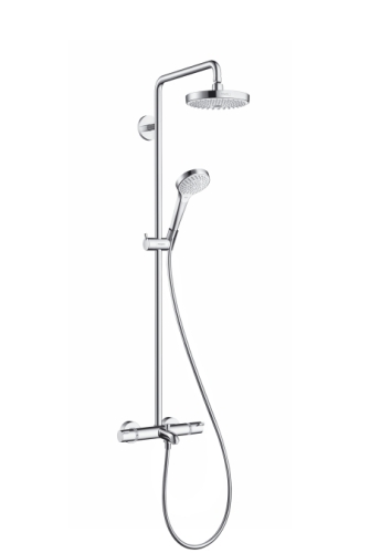 Hansgrohe Croma Select S 180 2jet showerpipe zuhanyrendszer kádhoz fehér/króm 27351 400 (27351400)
