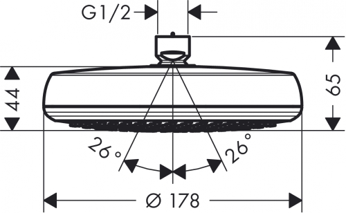 Hansgrohe Crometta 160 1jet fejzuhany fehér/króm 26577 400 (26577400)