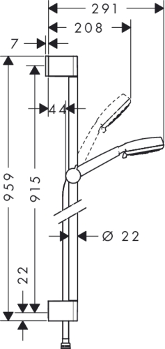 Hansgrohe Crometta 100 Vario zuhanyszett 0,90m fehér/króm 26657 400 (26657400)