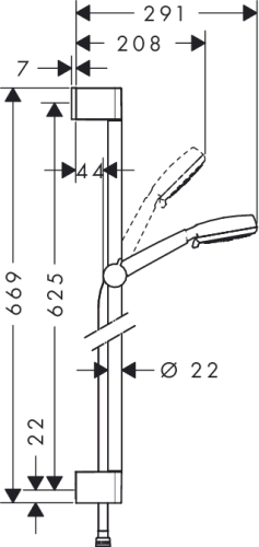 Hansgrohe Crometta 100 Vario zuhanyszett 0,65m fehér/króm 26651 400 (26651400)