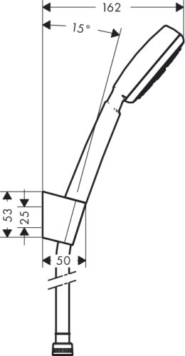 Hansgrohe Crometta 100 1jet Porter szett 1,25m fehér/króm 26664 400 (26664400)