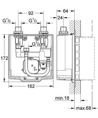 Grohe Eurosmart Cosmopolitan E beépítődoboz 36336 000 (36336000)