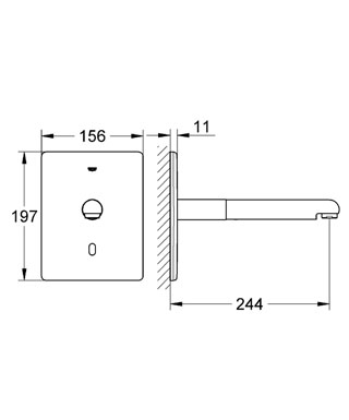 Grohe Europlus E infrás fali mosdócsaptelep 36242 SD1 (36242SD1) (36242SD0 utódja)