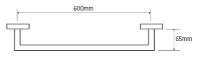 Sapho OMEGA törölközőtartó 60cm, króm (104204042) XR404