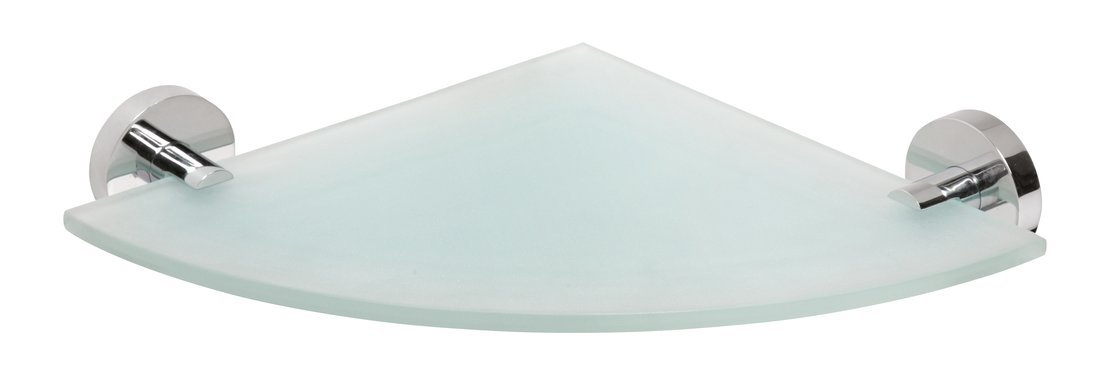 Sapho OMEGA 23x25 cm sarok üvegpolc, króm (104102012) XR603
