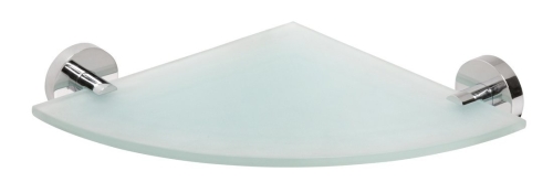Sapho OMEGA 23x25 cm sarok üvegpolc, króm (104102012) XR603