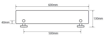 Sapho OMEGA ECONOMY Üvegpolc 60cm, króm (104102042) XR609