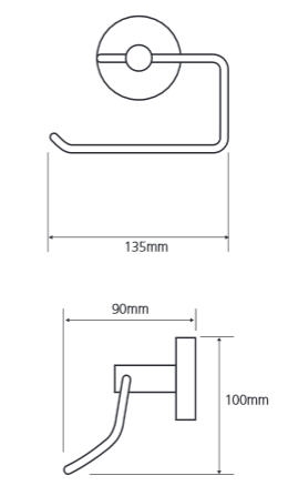 Sapho BEMETA OMEGA WC papírtartó, balos, 140x95x90mm, króm 104112042 (XR704)