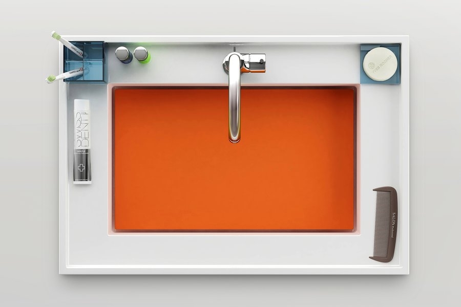 Ravak BathGallery mosdóhoz dekor lap orange X000000657
