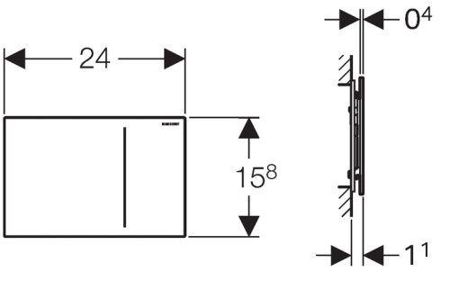 Geberit Sigma70 nyomólap fehér üveg Sigma 8 cm-es tartályhoz 115.625.SI.1