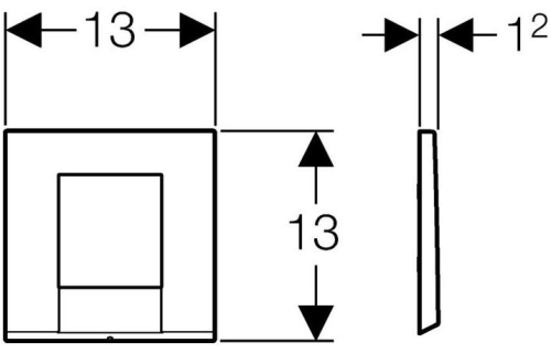Geberit Bolero pneumatikus vizelde vezérlés, fényes króm 116.012.21.1