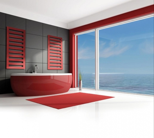 Radeco ESCALERA 1 Króm design fűrdőszobai csőradiátor (425 W, króm, 830x550 mm)