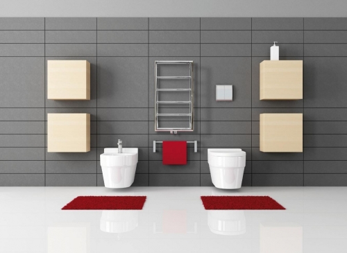 Radeco FRAGIL CHROM design fűrdőszobai csőradiátor (220 W, króm, 850x435 mm)