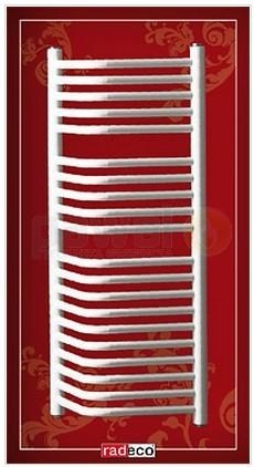 Radeco A3/N O profilos sarok típusú törölközőszárítós csőradiátor (740 W, fehér, 870x400 mm)