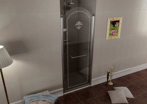 Sapho ANTIQUE 80 cm-es zuhanyajtó, balos, króm (GQ1680L)