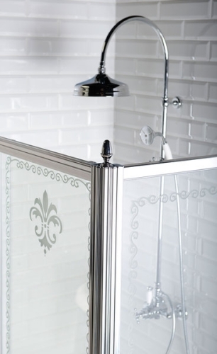 Sapho ANTIQUE 110 cm-es zuhanyajtó, eltolható ajtós, króm (GQ4511)