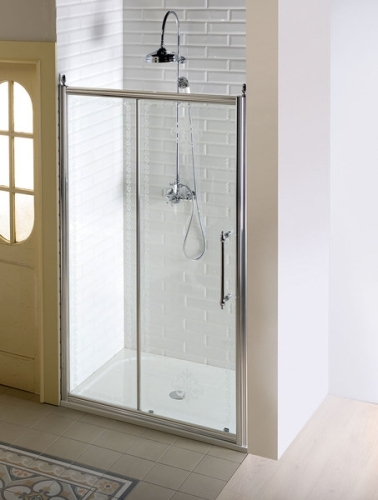 Sapho ANTIQUE 110 cm-es zuhanyajtó, eltolható ajtós, króm (GQ4511)
