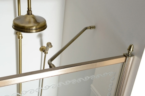Sapho ANTIQUE 100 cm-es zuhany oldalfal, bronz (GQ5610)