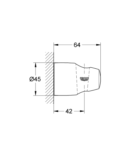 Grohe Movario fix fali kézizuhany tartó 28403 000 (28403000)