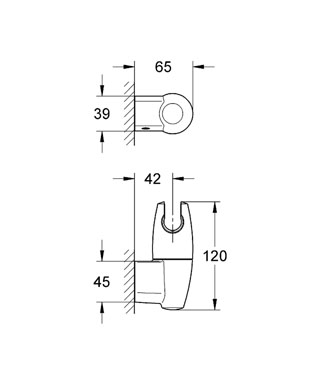 Grohe Movario állítható fali kézizuhany tartó 28401 000 (28401000)