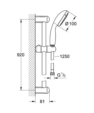 Grohe Tempesta ÚJ zuhanygarnitúra II 5,7 liter/perc 27646 00E (2764600E)