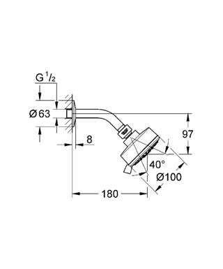 Grohe Tempesta ÚJ Cosmopolitan 100 fejzuhany III zuhanykarral 26090 000 (26090000)
