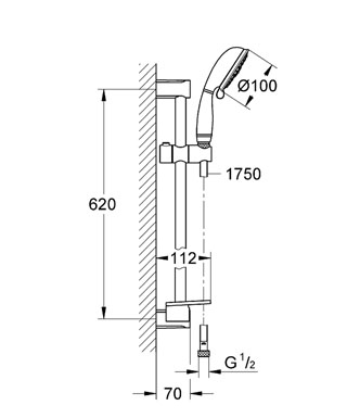 Grohe Tempesta ÚJ Rustic zuhanygarnitúra IV 26086 000 (26086000)